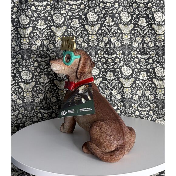 Holiday Dachshund Statue with Glasses & Bow Tie – 2026 New Year Dog, Wiener Dog - Picture 6 of 11